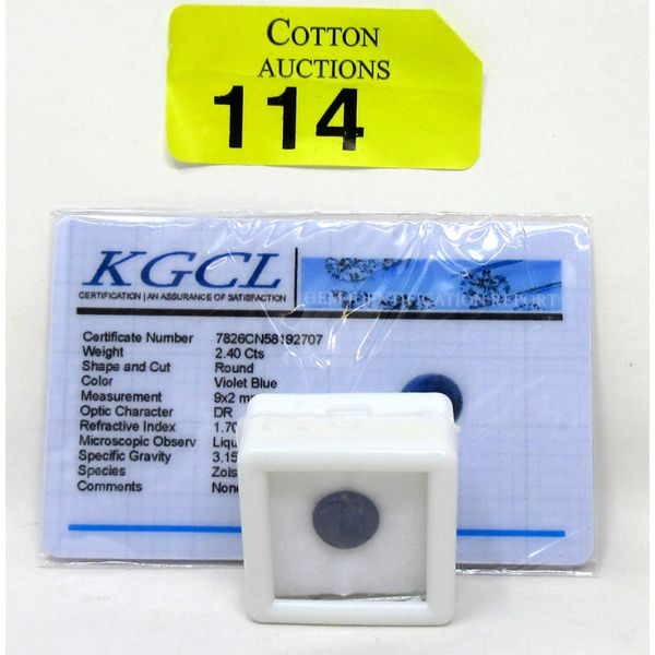 2.4 CTW Round Tanzanite Cabochon Gemstone