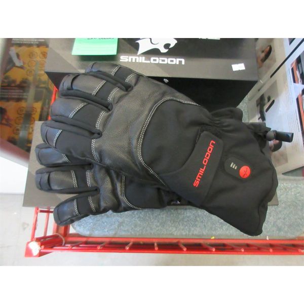 New Smilodon Rechargeable Black Heated Gloves - 2XL 