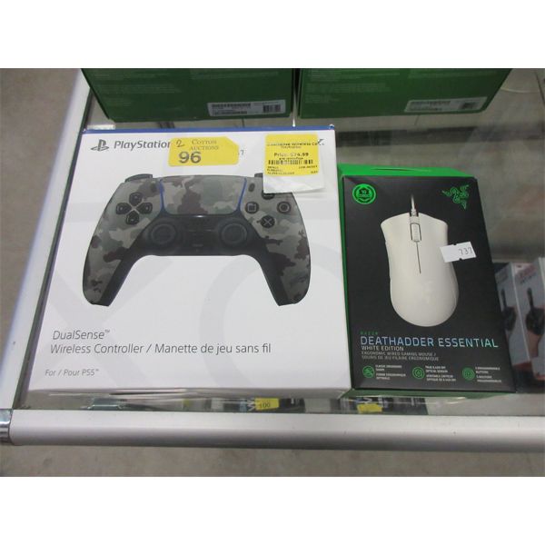 PS5 Wireless Controller & Razer Gaming Mouse 