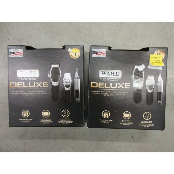 2 Wahl Deluxe Haircutting and Trimming Kits