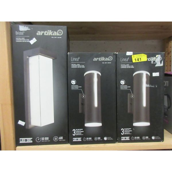 3 Artika Wall Lights