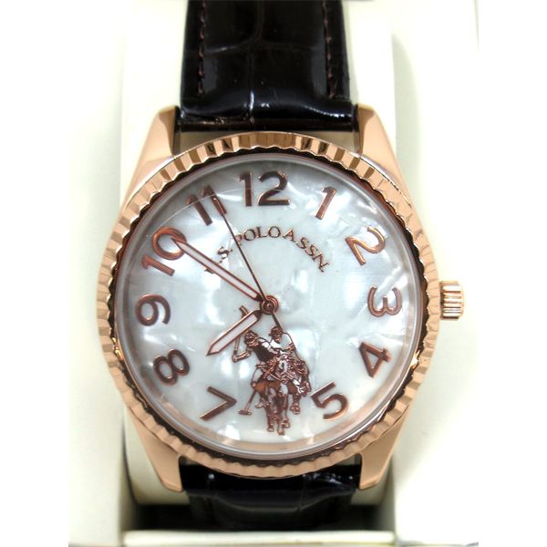 New US Pool Assn. Watch with Leather Strap