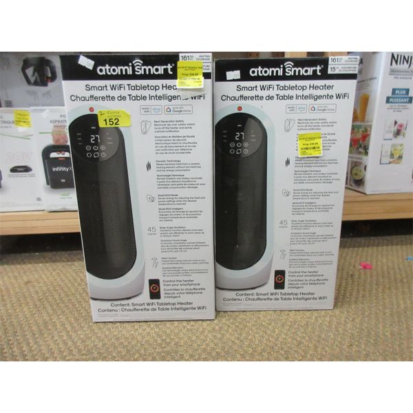 2 Smart WiFi Tabletop Heaters