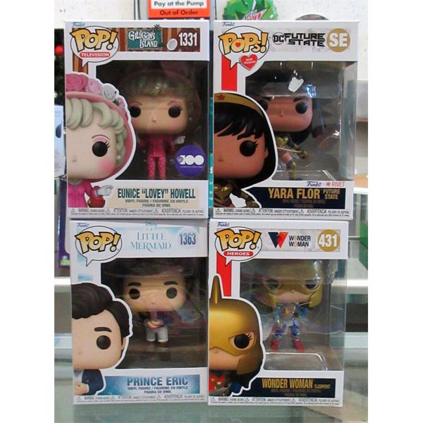 4 Assorted New Funko Pop Vinyl Figurines 