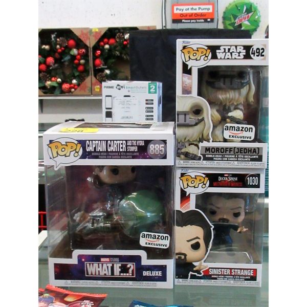 3 Assorted New Funko Pop Vinyl Figurines 