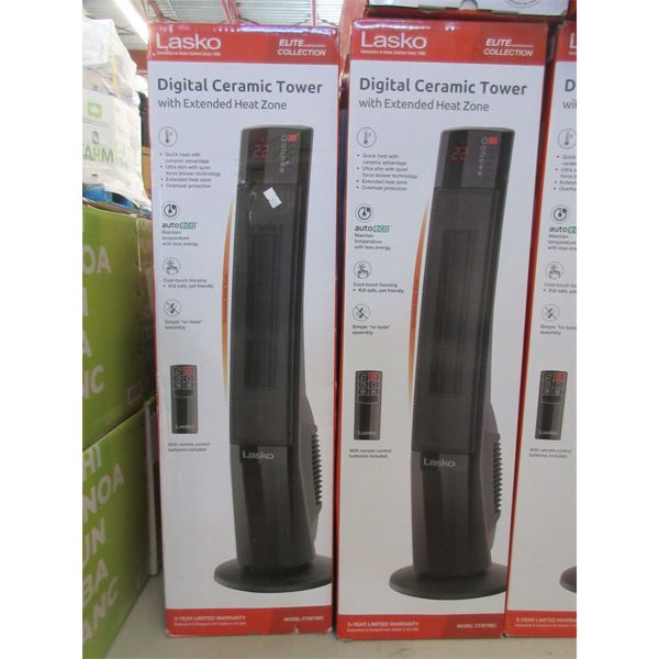 2 Lasko Digital Ceramic Tower Heaters
