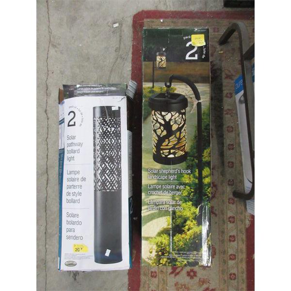 2 Solar Pathway And Landscape Light Twin Packs