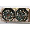 Image 1 : Two 30" LED Illuminated Christmas Wreaths