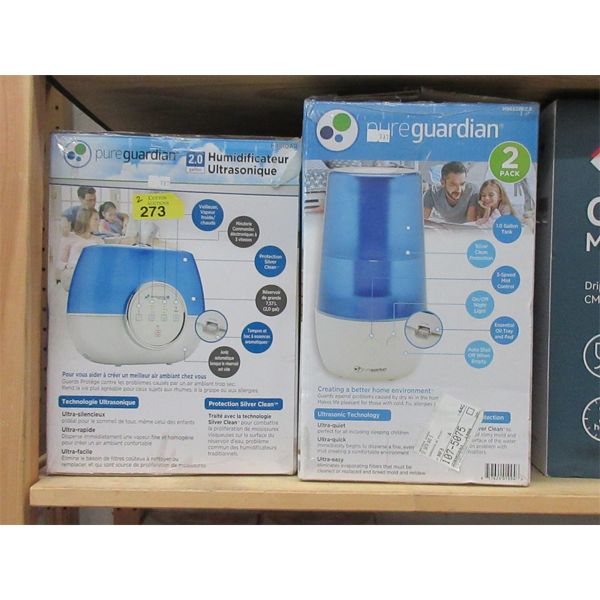 2 pureguardian Ultrasonic Humidifiers