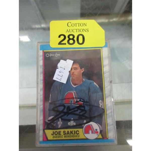 1989 O-Pee-Chee Joe Sakic Hockey Card - Signed 