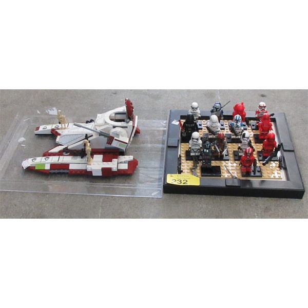 Lego Star Fighter & Lego-Like Mini Figures 