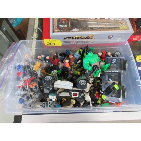 Container Of Assorted Lego & Lego-Like Pieces 