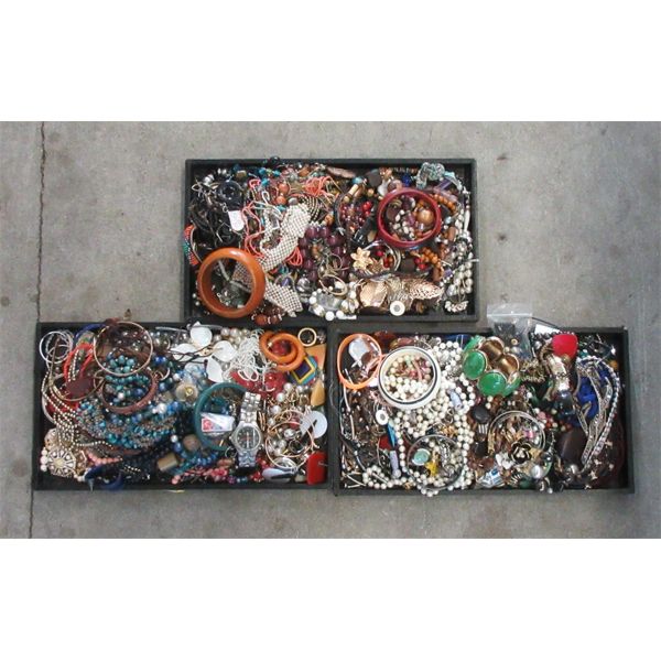 3 Trays of Costume and Fashion Jewelry