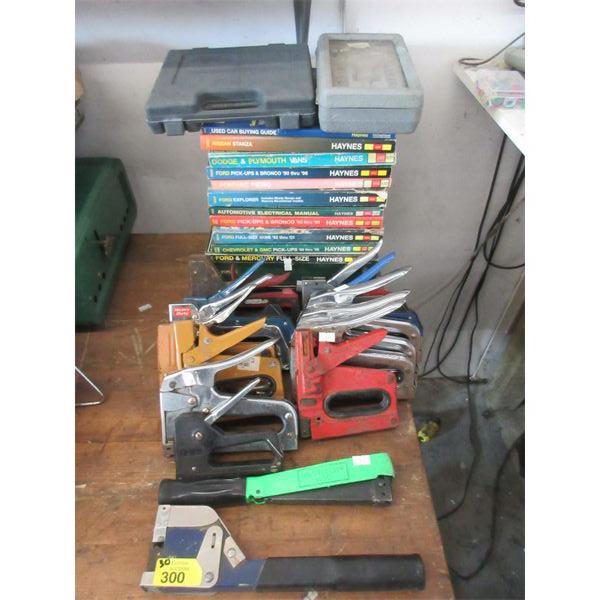 Lot of Assorted Tools & Haynes Auto Books 