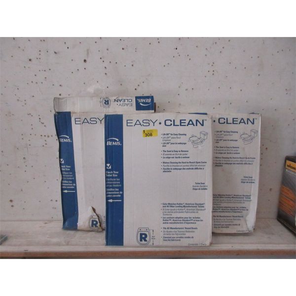 3 Bemis Easy Clean Toilet Seats 