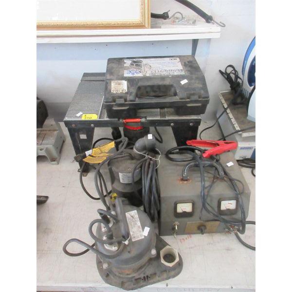 Car Tire Chains & 4 Assorted Power Tools 