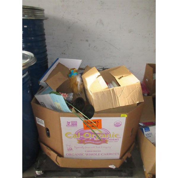 Skid of Assorted Storage Locker Goods 