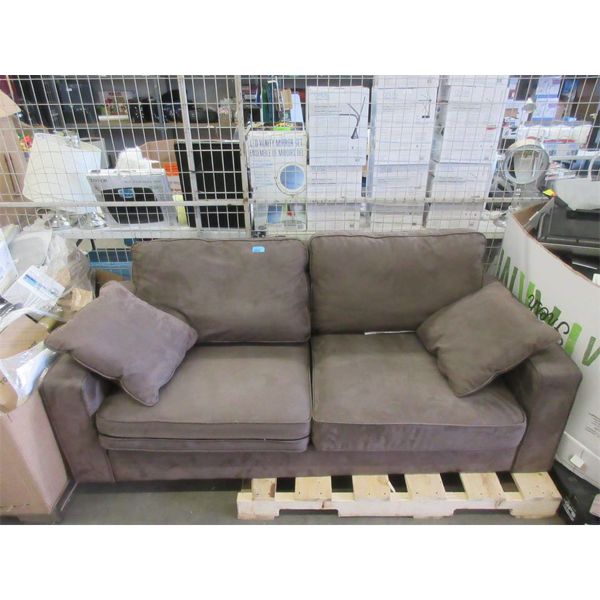 72" Brown Fabric Sofa - Customer Return 