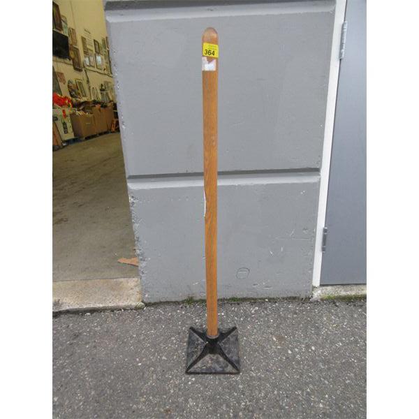 Ground Tamper w/ Heavy Duty Wood Handle