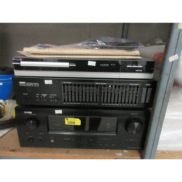 3 Piece Lot of Stereo Equipment