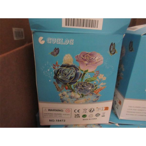 6 New Floral Craft Kits with 6" Tall Domes - Age 6+