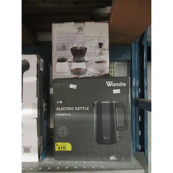 Wamife Electric Kettle & MLMANT Coffee Grinder