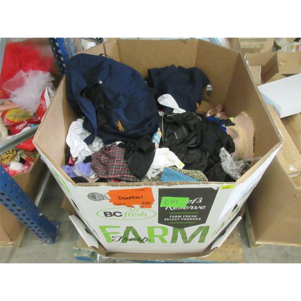 Skid of Assorted Clothing and Soft Household Goods
