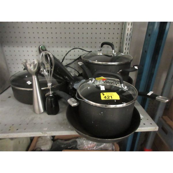 Immersion Blender & 4 Assorted Cookware