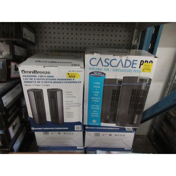 7 Set of 2 Omnibreeze Personal Fans 