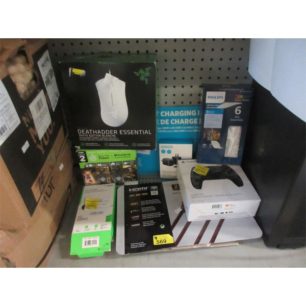 6 Electronics Accessories & 1 Philips Micro String Light 