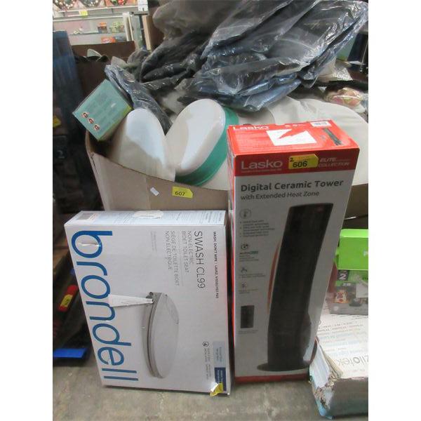 Lasko Tower Heater & Brondell Bidet Toilet Seat