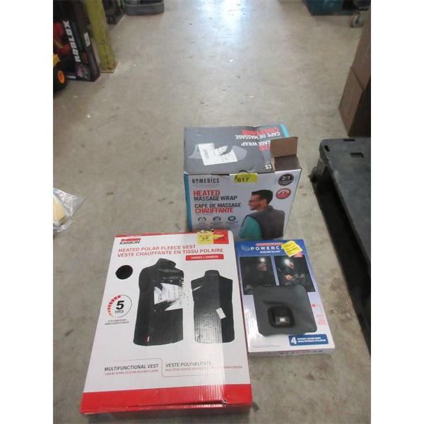 Heated Fleece Vest, LED Power Cap & Heated Warp