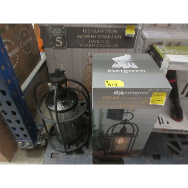 2 Evergreen Solar LED Edison Lanterns 