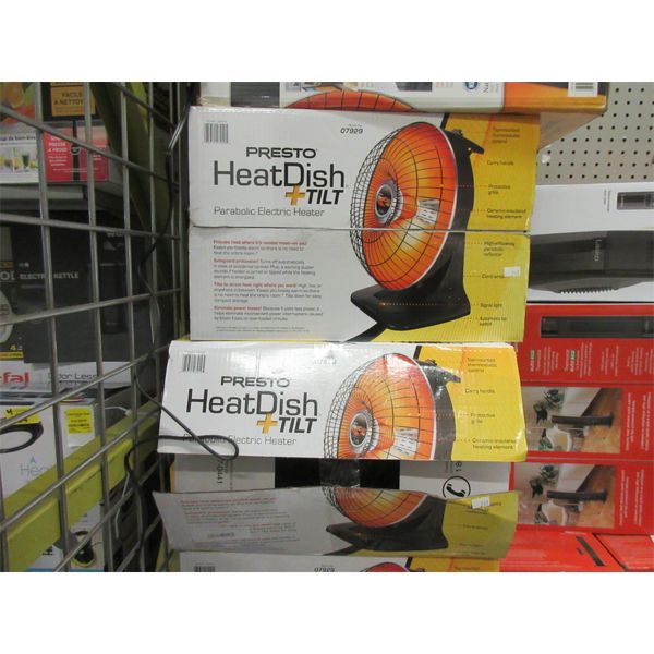 2 Presto Heat Dish+ Tilt Parabolic Heaters