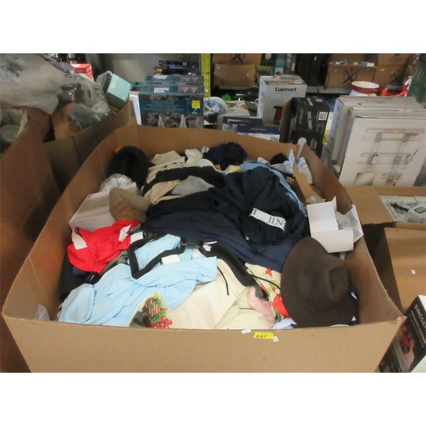 Skid of Assorted Clothing & Soft Household Goods