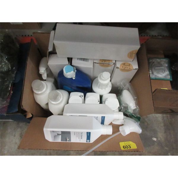 Box Lot of Assorted New Cleaning Products 