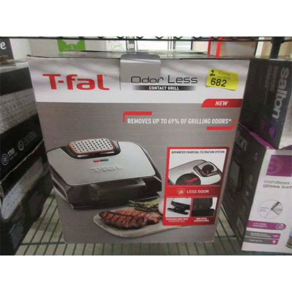 2 T-fal Odor Less Contact Grills - Customer Returns