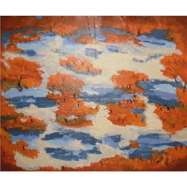 Imaginary brownish painting by LangdonArt -paysage brunatre imaginaire peinture par LangdonArt