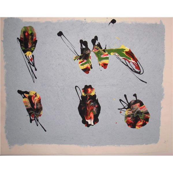 Imaginary 9bugs fun painting on canvas by LangdonArt -9 bibittes imaginaires peinture par LangdonArt