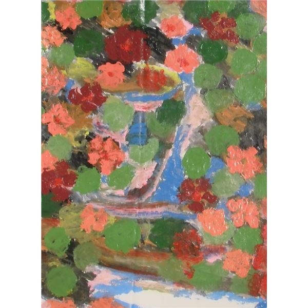 Vase and flowers to discover, an original on canvas painting by LangdonArt - ap.22x18- peinture