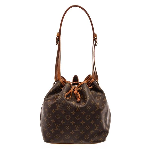 Louis Vuitton Noe PM Bucket Bag Brown Monogram Coated Canvas