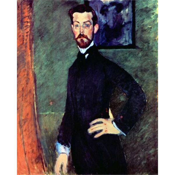 Amedeo Modigliani - Portrait of Paul Alexanders before a Green Background