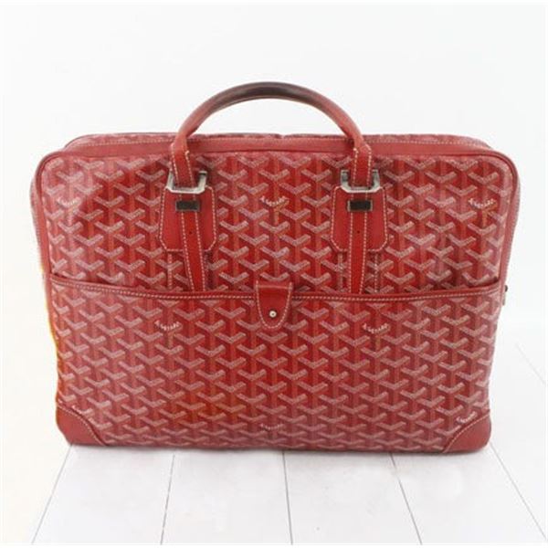 Goyard Red Goyardine Ambassade MM Briefcase