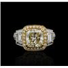 Image 1 : 6.06 ctw Diamond Ring - 18KT White and Yellow Gold