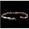 Image 3 : 14KT Two-Tone Gold 0.67 ctw Diamond Bracelet