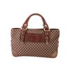 Image 1 : Celine Brown Canvas & Snake Embossed Leather Boogie Bag