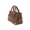 Image 4 : Celine Brown Canvas & Snake Embossed Leather Boogie Bag