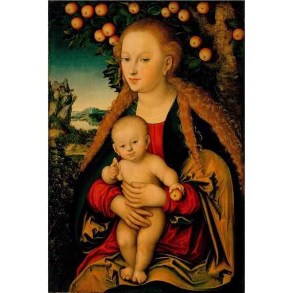 Lucas Cranach - The Virgin and Child Under an Apple Tree