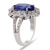 Image 3 : 5.00 ctw Tanzanite and 1.32 ctw Diamond Platinum Ring