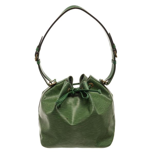 Louis Vuitton Noe PM Bucket Bag Green Epi Leather